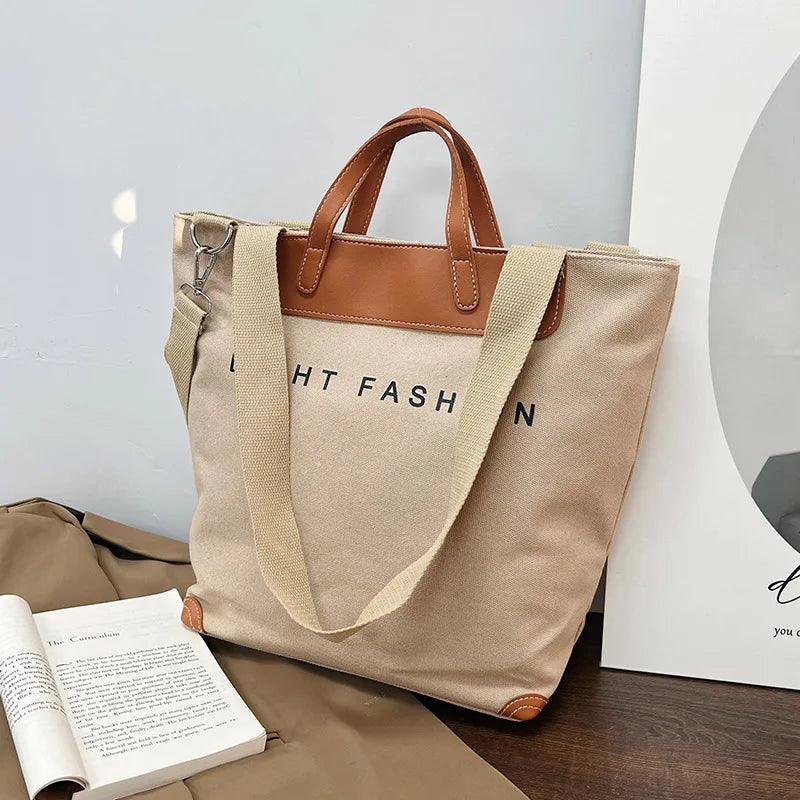 Women Canvas Tote Bag Designer Ladies Casual Handbag Shoulder Bag Large Capacity CrossBody Bag Ladies Messenger Bag Beach Bags