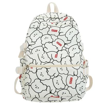 Women Cartoon Laptop Cute Printing School Bag Female Waterproof Fashion Girl Travel Nylon Book Bags Lady College Backpack Trendy