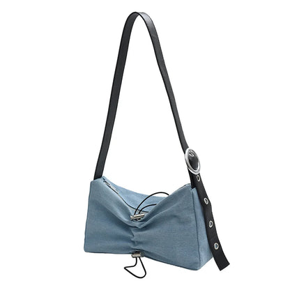 Women Casual Shoulder Bag Portable Denim Business Crossbody Bag Tote Outdoor Satchel Top-handle Bags Handbag