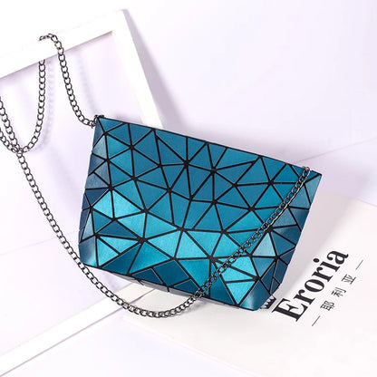 Women Chain Shoulder Bag for women 2020 Fashion Geometric Messenger Bags Plain Folding Crossbody Bags Clutch evening bag bolso