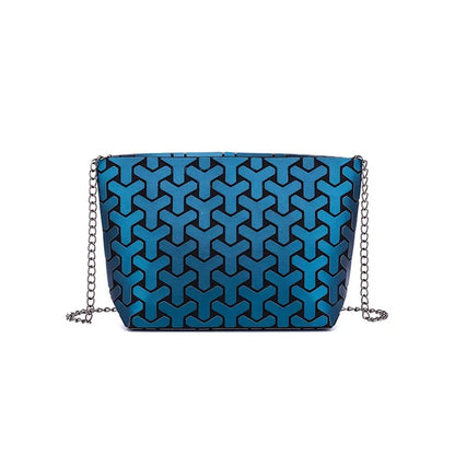 Women Chain Shoulder Bag sac Fashion Geometric Messenger Bags Plain Folding Crossbody Bags for women Clutch evening bag bolso