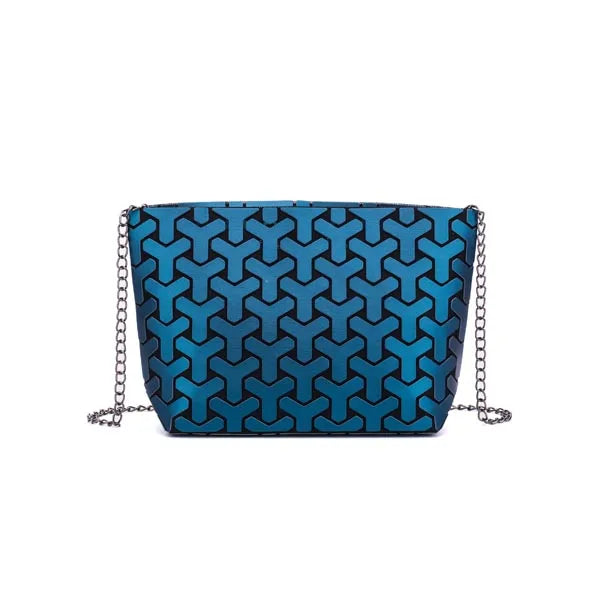 Women Chain Shoulder Bag sac Fashion Geometric Messenger Bags Plain Folding Crossbody Bags for women Clutch evening bag bolso
