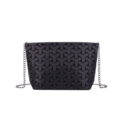 Women Chain Shoulder Bag sac Fashion Geometric Messenger Bags Plain Folding Crossbody Bags for women Clutch evening bag bolso