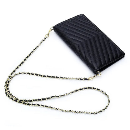 Women Chain Wallet Bags Leather Fold Cover Female Phone Shoulder Handbag Ladies Crossbody Clutch Purse Messenger Envelope Bag