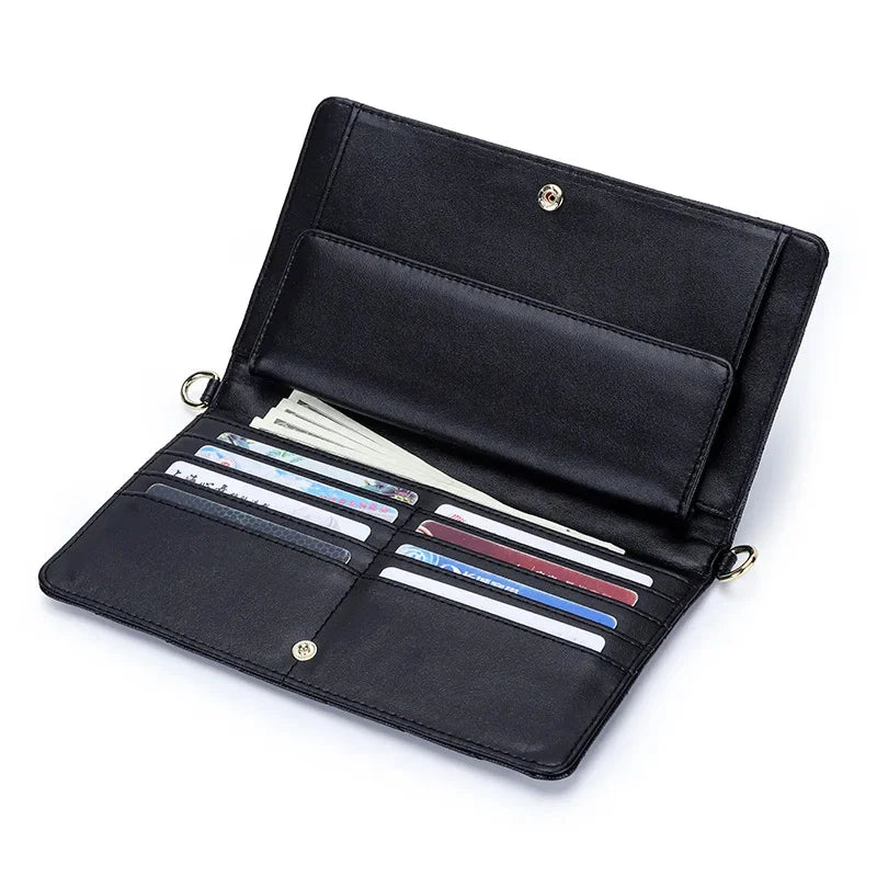 Women Chain Wallet Bags Leather Fold Cover Female Phone Shoulder Handbag Ladies Crossbody Clutch Purse Messenger Envelope Bag