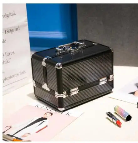 Women Cosmetic Box Makeup Suitcase Beauty Salon Case Tattoos Nail Cosmetic Organizer Cosmetic Bag Makeup Case Travel Multilayer