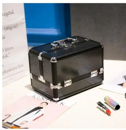 Women Cosmetic Box Makeup Suitcase Beauty Salon Case Tattoos Nail Cosmetic Organizer Cosmetic Bag Makeup Case Travel Multilayer
