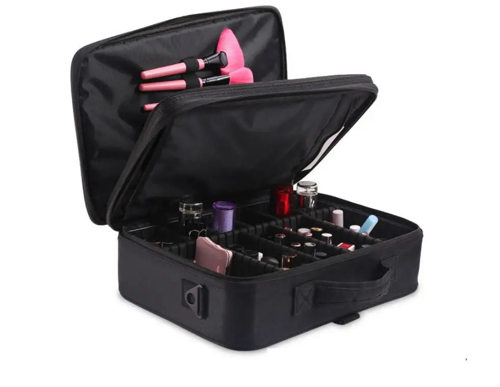 Women Cosmetic bag Case Makeup Case Makeup Box Multilayer cosmetic makeup organizer Beauty makeup bag Cosmetic Storage Box