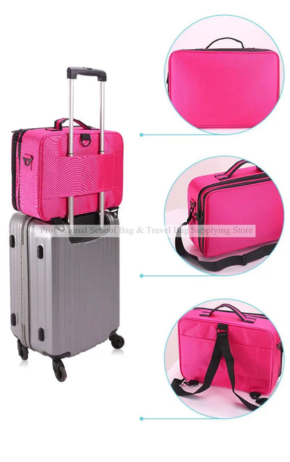 Women Cosmetic bag Case Makeup Case Makeup Box Multilayer cosmetic makeup organizer Beauty makeup bag Cosmetic Storage Box
