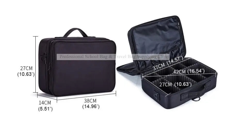 Women Cosmetic bag Case Makeup Case Makeup Box Multilayer cosmetic makeup organizer Beauty makeup bag Cosmetic Storage Box
