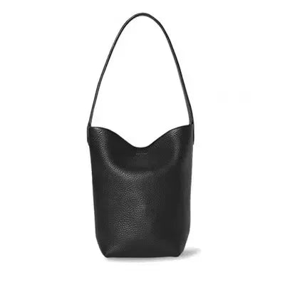 Women Cowhide Shoulder Bag Female Handbag Row Bucket Classic Lcu Lychee Patterned Tote Bags Solid Color Single Shoulder Bags