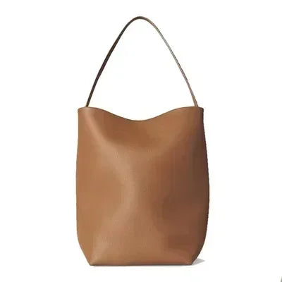 Women Cowhide Shoulder Bag Female Handbag Row Bucket Classic Lcu Lychee Patterned Tote Bags Solid Color Single Shoulder Bags