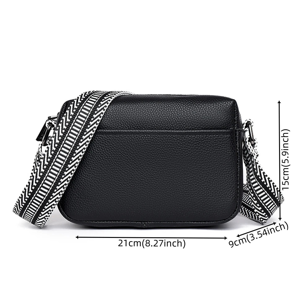 Women Cowhide Shoulder Bag Travel Luxury Tote Handbag Messenger Bag Female Satchel Pack Crossbody Phone Purse
