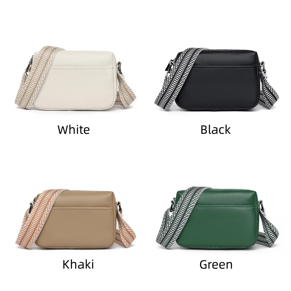 Women Cowhide Shoulder Bag Travel Luxury Tote Handbag Messenger Bag Female Satchel Pack Crossbody Phone Purse