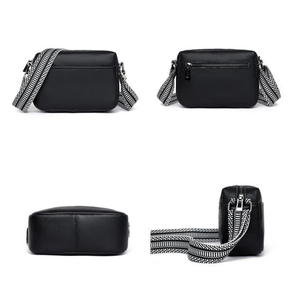 Women Cowhide Shoulder Bag Travel Luxury Tote Handbag Messenger Bag Female Satchel Pack Crossbody Phone Purse