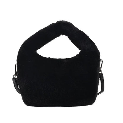 Women Crossbody Bag Shoulder Bag Brand Designer  PU Plush Luxury Bucket Crossbody Shopper Bag Handbag