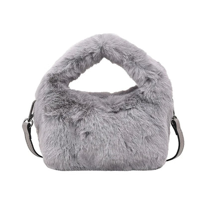 Women Crossbody Bag Shoulder Bag Brand Designer  PU Plush Luxury Bucket Crossbody Shopper Bag Handbag