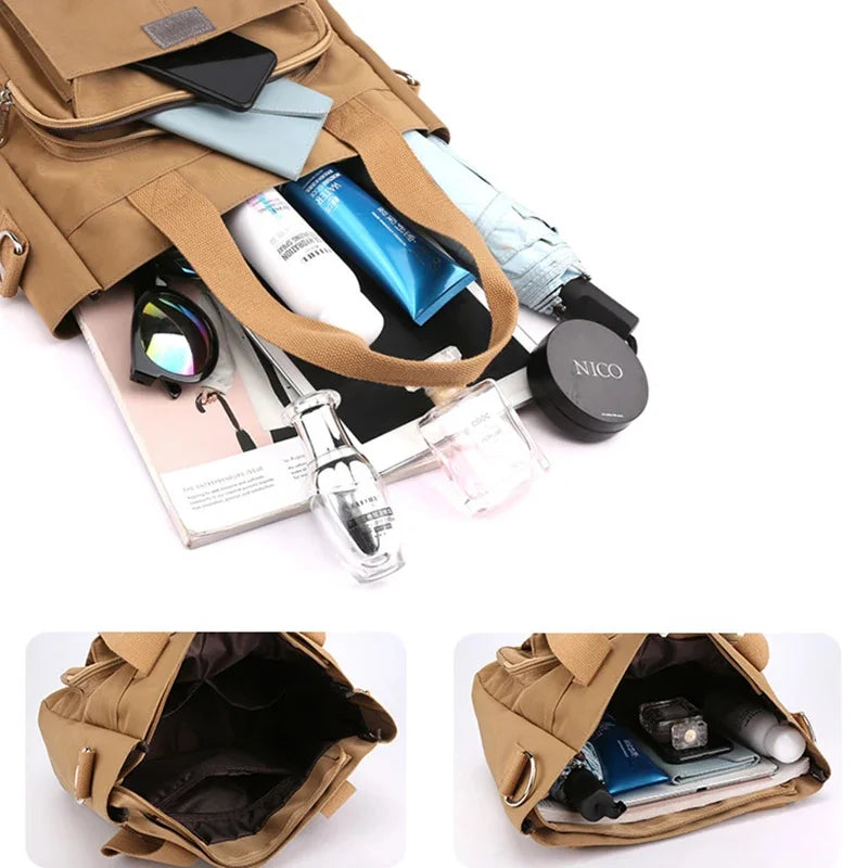Women Crossbody Canvas for Woman Big Nylon Shoulder Tote Female Handbags Lady Designer Messenger Bags