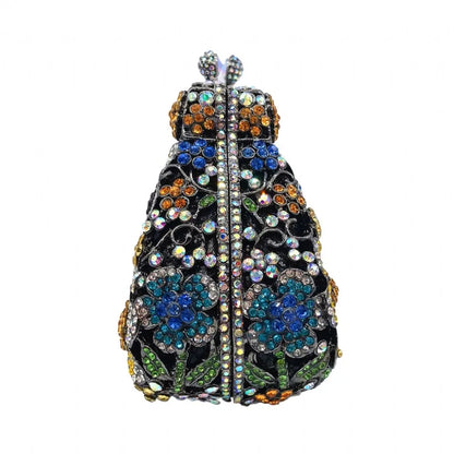 Women Crystal messenger Bags Evening bag Purse Metal Hardcase Bridal Diamond Handbags Wedding Party Minaudiere Handbag Clutch