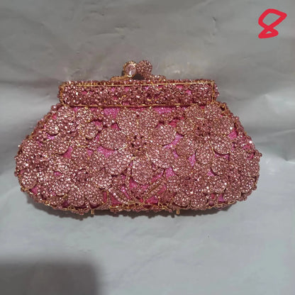 Women Crystal messenger Bags Evening bag Purse Metal Hardcase Bridal Diamond Handbags Wedding Party Minaudiere Handbag Clutch