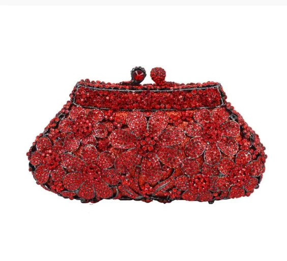 Women Crystal messenger Bags Evening bag Purse Metal Hardcase Bridal Diamond Handbags Wedding Party Minaudiere Handbag Clutch