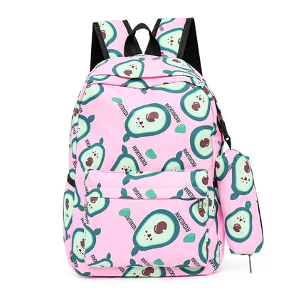 Women Cute Backpack Female Harajuku School Bag set College Lady Kawaii school Backpacks Fashion Book bag Girl teens Student