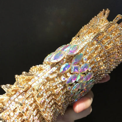 Women Diamonds Clutches Rhinestone Bag Flower Crystal Clutch Party Evening Small Purse Handbags Wedding Clutch bag Female wallet