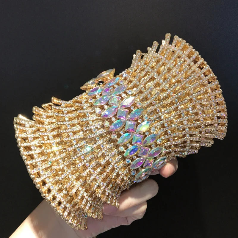 Women Diamonds Clutches Rhinestone Bag Flower Crystal Clutch Party Evening Small Purse Handbags Wedding Clutch bag Female wallet