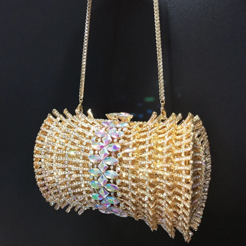 Women Diamonds Clutches Rhinestone Bag Flower Crystal Clutch Party Evening Small Purse Handbags Wedding Clutch bag Female wallet