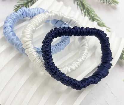 Women Elastic Hairband Hair Accessories Silk Satin Scrunchies Women Solid Color Hair Rope