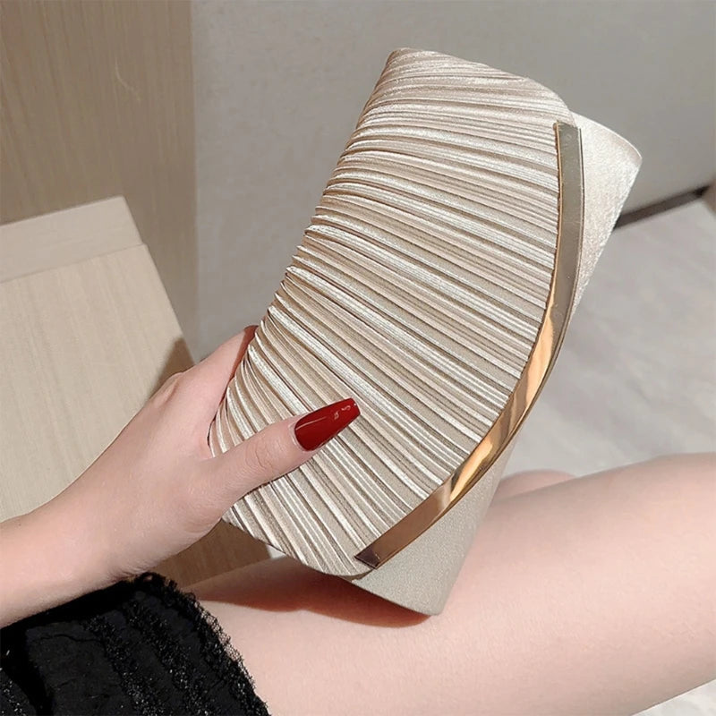 Women Evening Bag Detachable Chain Wedding Clutch Handbag Elegant Shoulder Bags