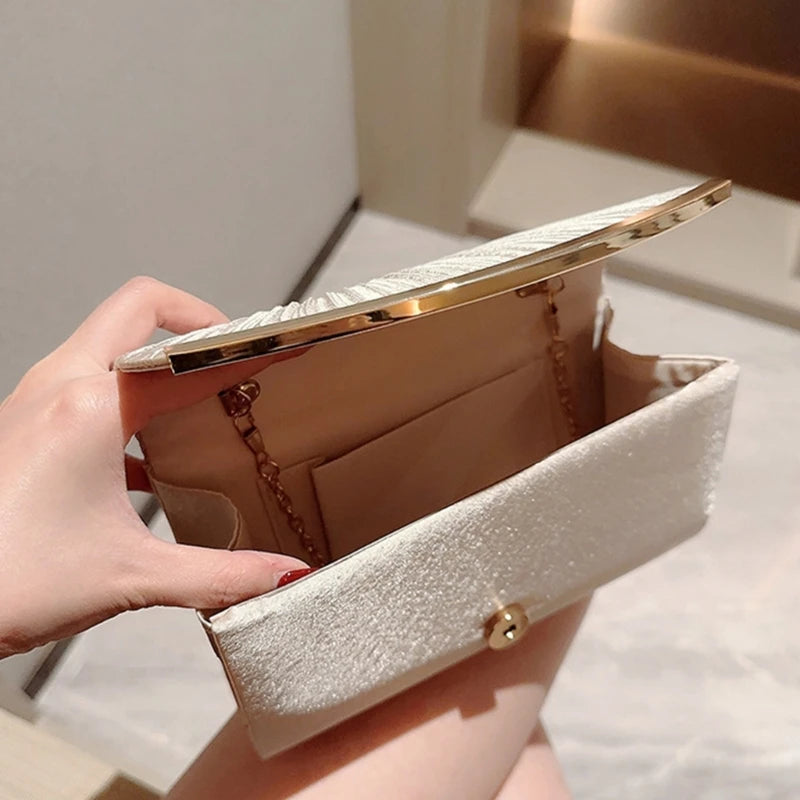 Women Evening Bag Detachable Chain Wedding Clutch Handbag Elegant Shoulder Bags