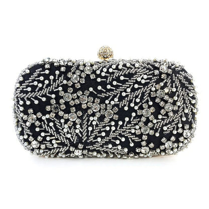 Women Evening Bag Embroidery Purse Detachable Chain Elegant Shoulder Bags Handbag Luxury Crossbody Clutch Party Purse
