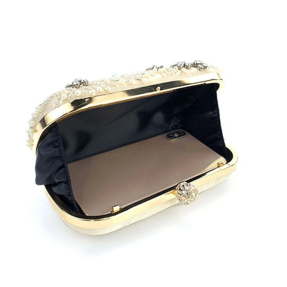 Women Evening Bag Embroidery Purse Detachable Chain Elegant Shoulder Bags Handbag Luxury Crossbody Clutch Party Purse