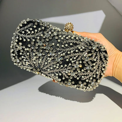Women Evening Bag Embroidery Purse Detachable Chain Elegant Shoulder Bags Handbag Luxury Crossbody Clutch Party Purse