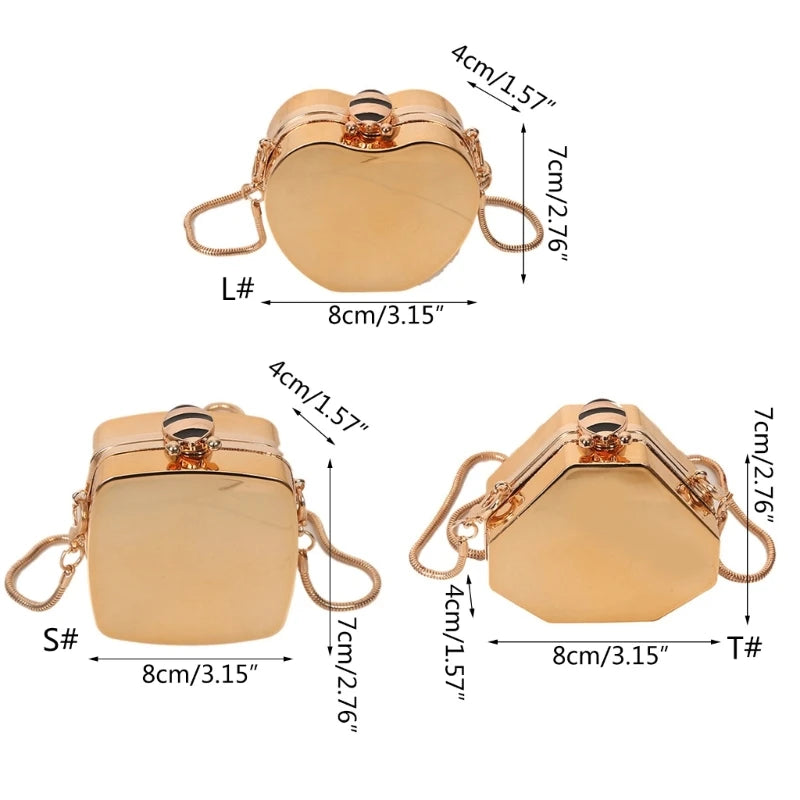 Women Evening Bag Purse Detachable Chain Elegant Shoulder Bags Handbag Tote Acrylic Crossbody Clutch Party Purse