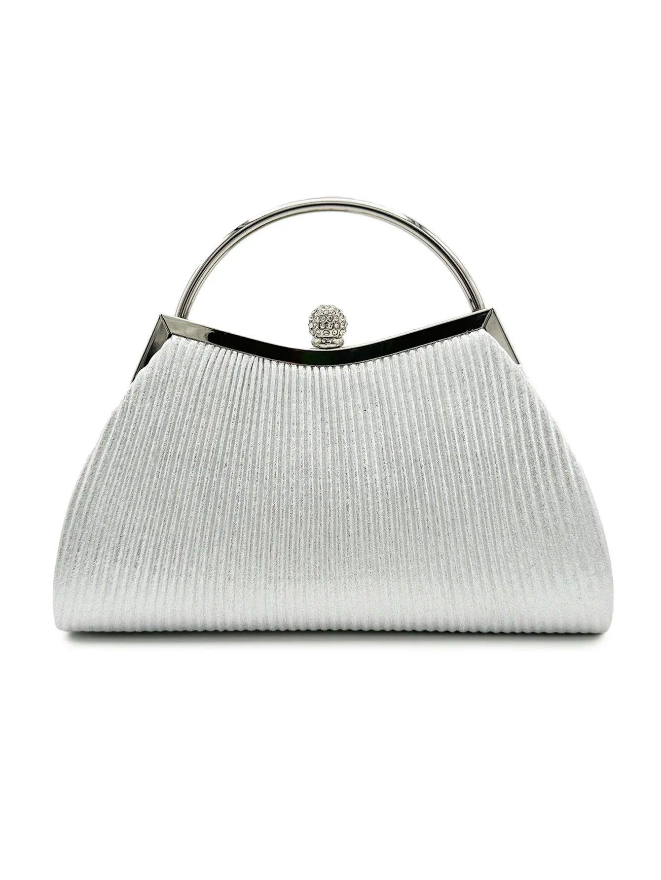Women Evening Clutch Bag Rhinestone Prom Handbag Chain Shoulder Crossbody Bags Luxury Designer Purse Pleated Tote Bags Aesthetic