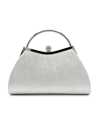 Women Evening Clutch Bag Rhinestone Prom Handbag Chain Shoulder Crossbody Bags Luxury Designer Purse Pleated Tote Bags Aesthetic