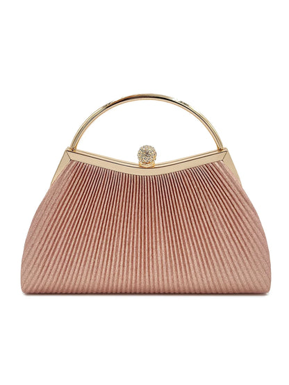 Women Evening Clutch Bag Rhinestone Prom Handbag Chain Shoulder Crossbody Bags Luxury Designer Purse Pleated Tote Bags Aesthetic