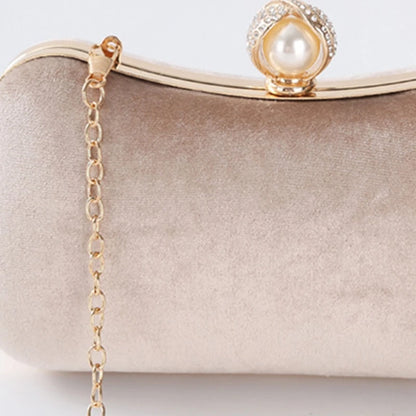 Women Evening Shoulder Bag Bridal Velvet Clutch Party Prom Wedding Crossbody Handbag Purse