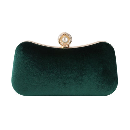 Women Evening Shoulder Bag Bridal Velvet Clutch Party Prom Wedding Crossbody Handbag Purse