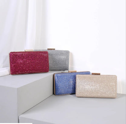 Women Evening bag blue/gold/silver Clutch Bags Wedding Party Dinner Diamond shoulder bags Minaudiere Purses and Handbags purse