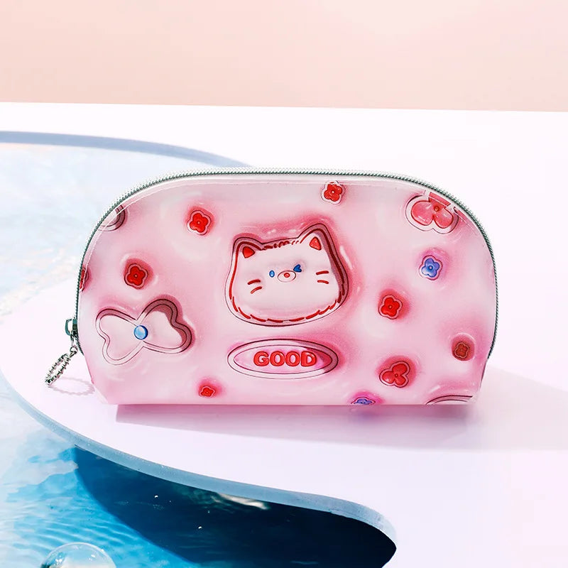 Women Fashion Mini Makeup Bags for Girls Travel Organizer Case Waterproof Lipstick Kawaii Bag Cartoon Cosmetic Bag Toiletry Bag