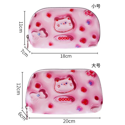 Women Fashion Mini Makeup Bags for Girls Travel Organizer Case Waterproof Lipstick Kawaii Bag Cartoon Cosmetic Bag Toiletry Bag