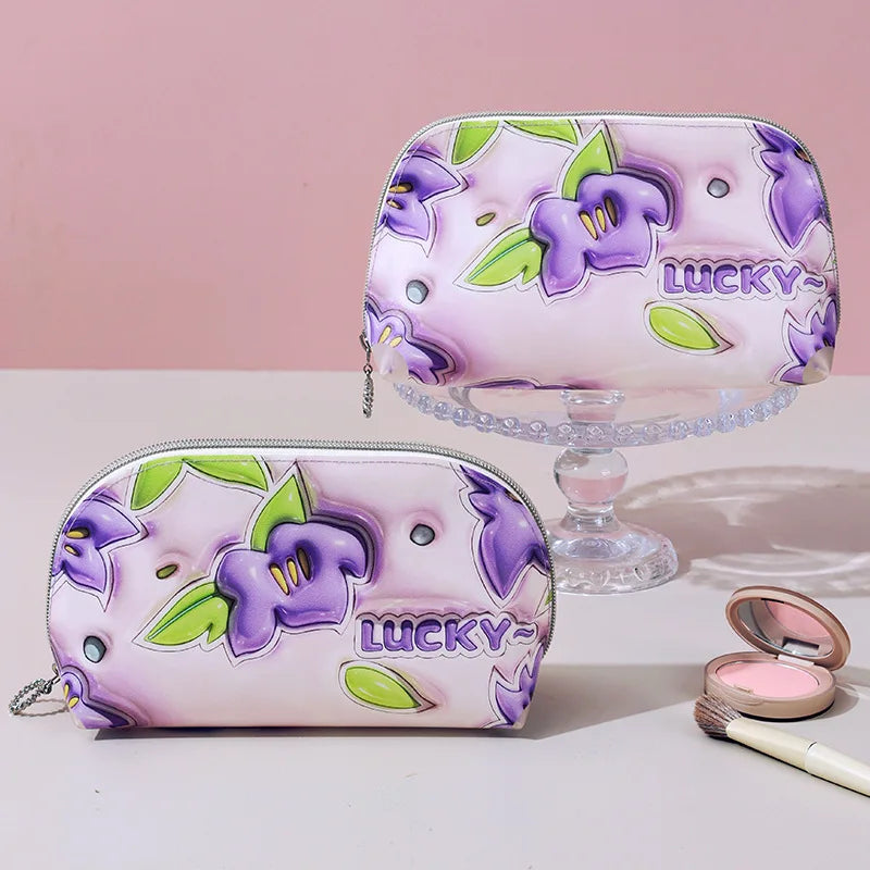Women Fashion Mini Makeup Bags for Girls Travel Organizer Case Waterproof Lipstick Kawaii Bag Cartoon Cosmetic Bag Toiletry Bag