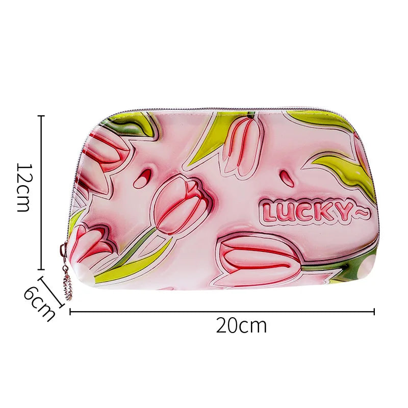 Women Fashion Mini Makeup Bags for Girls Travel Organizer Case Waterproof Lipstick Kawaii Bag Cartoon Cosmetic Bag Toiletry Bag