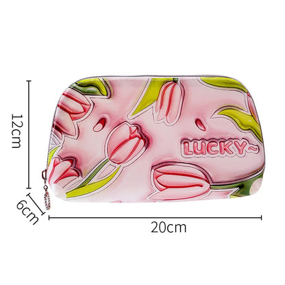 Women Fashion Mini Makeup Bags for Girls Travel Organizer Case Waterproof Lipstick Kawaii Bag Cartoon Cosmetic Bag Toiletry Bag