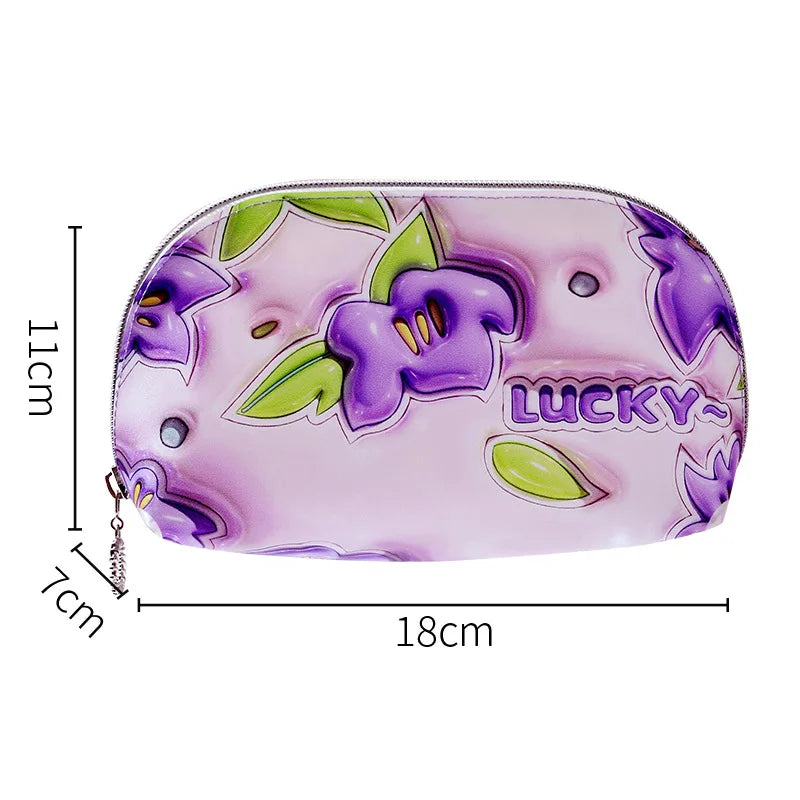 Women Fashion Mini Makeup Bags for Girls Travel Organizer Case Waterproof Lipstick Kawaii Bag Cartoon Cosmetic Bag Toiletry Bag