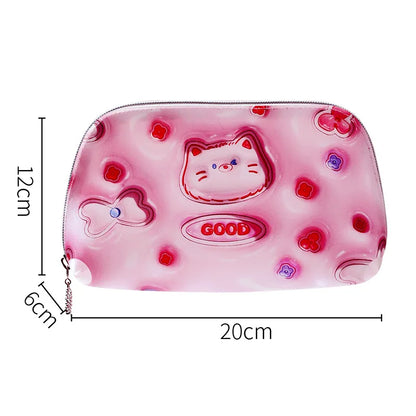 Women Fashion Mini Makeup Bags for Girls Travel Organizer Case Waterproof Lipstick Kawaii Bag Cartoon Cosmetic Bag Toiletry Bag