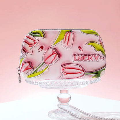 Women Fashion Mini Makeup Bags for Girls Travel Organizer Case Waterproof Lipstick Kawaii Bag Cartoon Cosmetic Bag Toiletry Bag